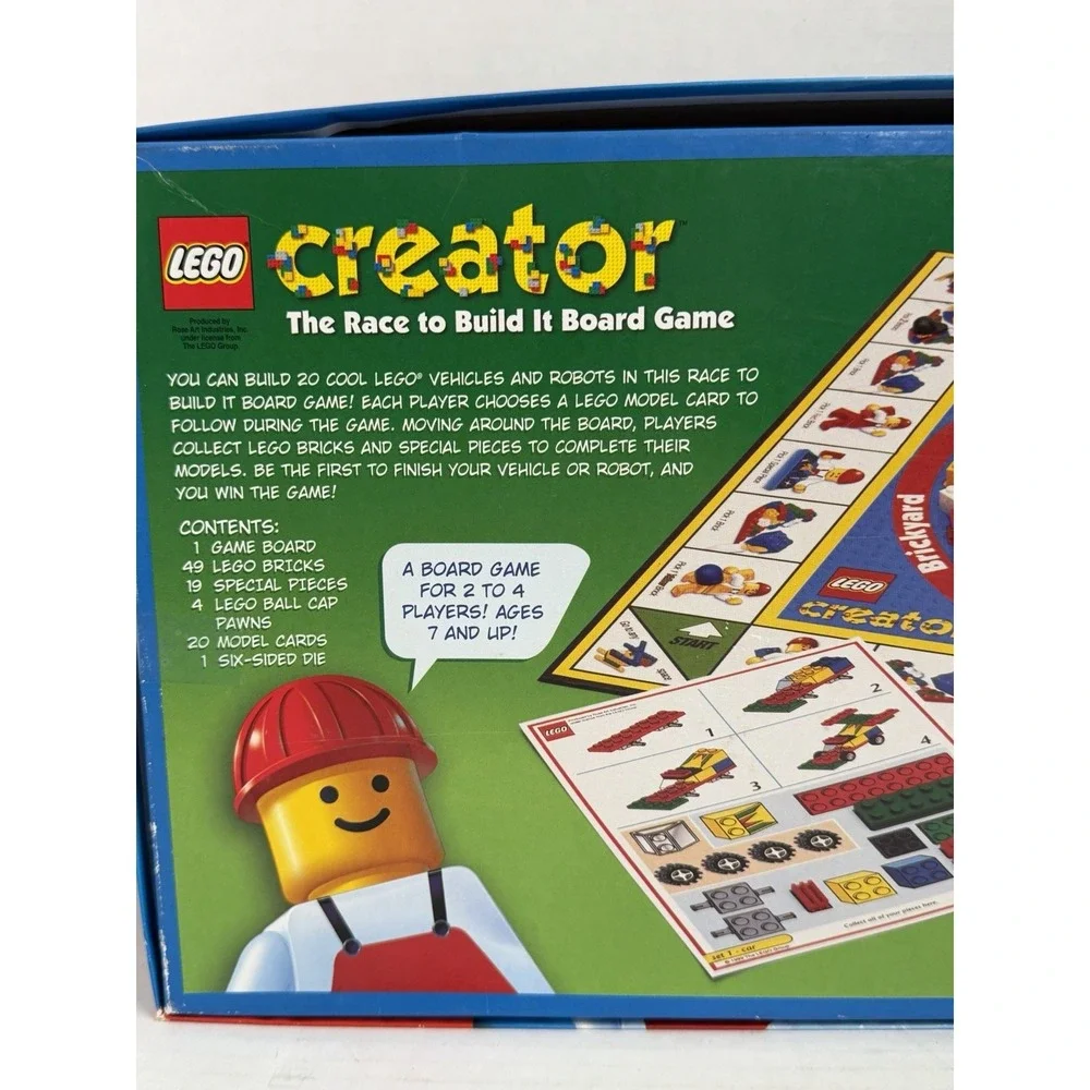 Vintage LEGO CREATOR The Race To Build It Board Game 100% Complete Set